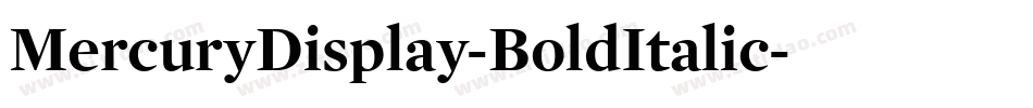MercuryDisplay-BoldItalic字体转换