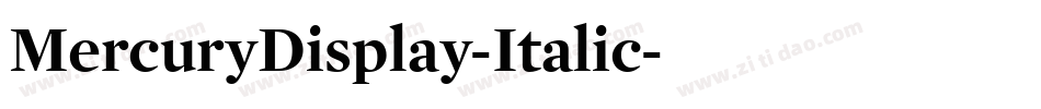 MercuryDisplay-Italic字体转换
