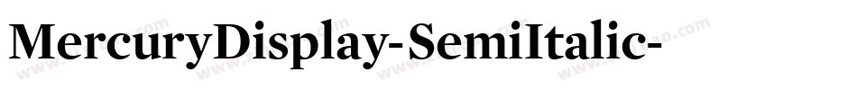 MercuryDisplay-SemiItalic字体转换