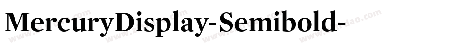MercuryDisplay-Semibold字体转换