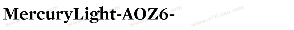 MercuryLight-AOZ6字体转换