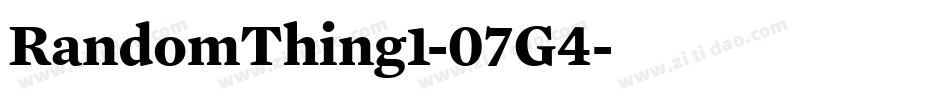 RandomThing1-07G4字体转换