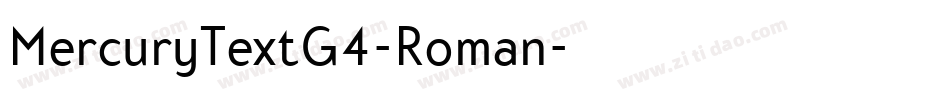 MercuryTextG4-Roman字体转换