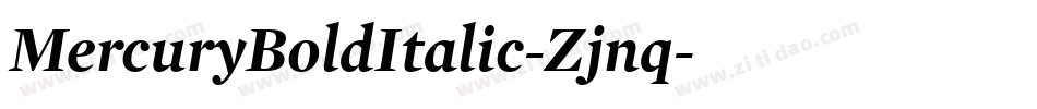 MercuryBoldItalic-Zjnq字体转换