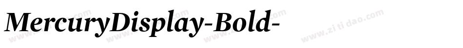 MercuryDisplay-Bold字体转换