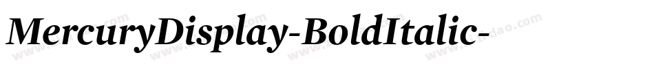 MercuryDisplay-BoldItalic字体转换