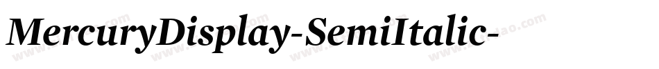 MercuryDisplay-SemiItalic字体转换