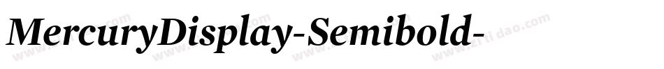 MercuryDisplay-Semibold字体转换