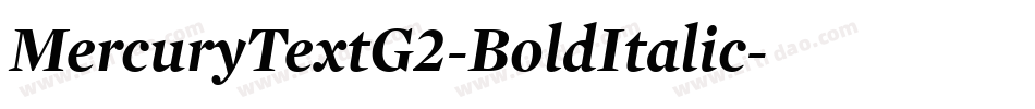 MercuryTextG2-BoldItalic字体转换