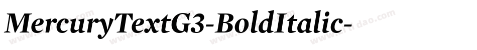 MercuryTextG3-BoldItalic字体转换