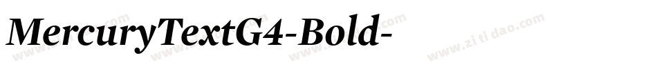 MercuryTextG4-Bold字体转换