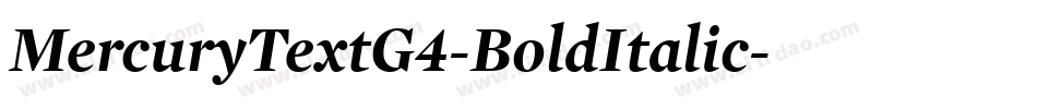 MercuryTextG4-BoldItalic字体转换