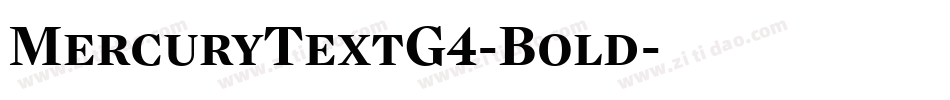 MercuryTextG4-Bold字体转换