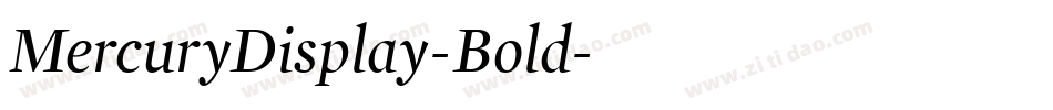 MercuryDisplay-Bold字体转换