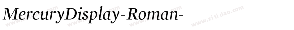 MercuryDisplay-Roman字体转换