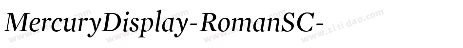 MercuryDisplay-RomanSC字体转换