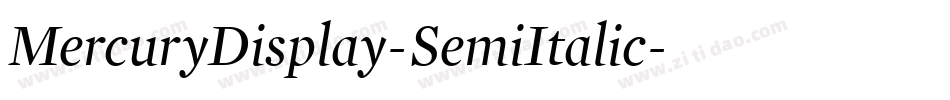 MercuryDisplay-SemiItalic字体转换