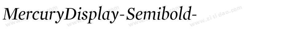 MercuryDisplay-Semibold字体转换