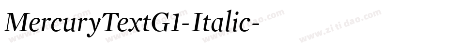 MercuryTextG1-Italic字体转换