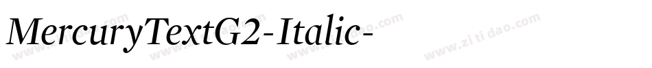 MercuryTextG2-Italic字体转换
