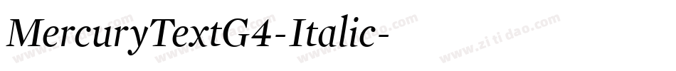 MercuryTextG4-Italic字体转换