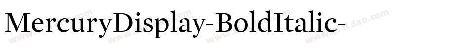 MercuryDisplay-BoldItalic字体转换