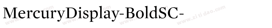 MercuryDisplay-BoldSC字体转换