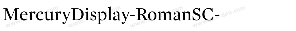 MercuryDisplay-RomanSC字体转换