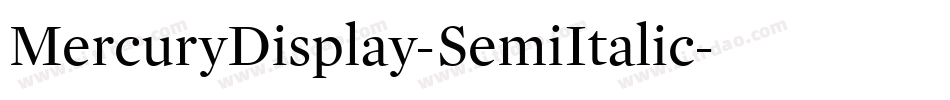 MercuryDisplay-SemiItalic字体转换