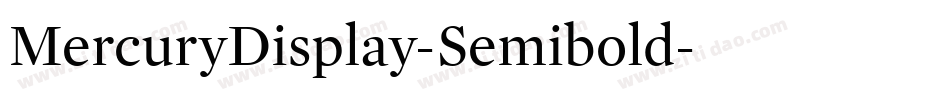 MercuryDisplay-Semibold字体转换
