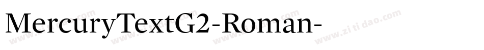 MercuryTextG2-Roman字体转换