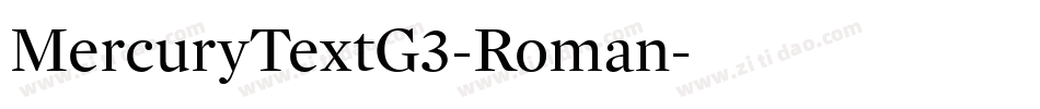 MercuryTextG3-Roman字体转换