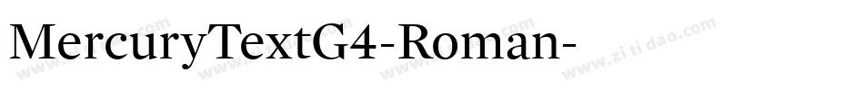 MercuryTextG4-Roman字体转换