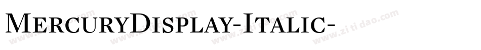 MercuryDisplay-Italic字体转换