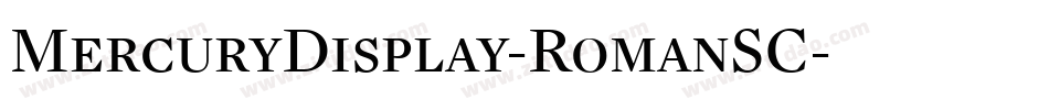 MercuryDisplay-RomanSC字体转换