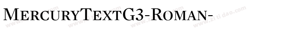 MercuryTextG3-Roman字体转换