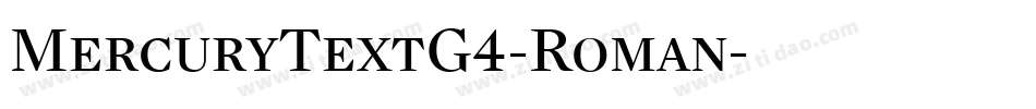 MercuryTextG4-Roman字体转换