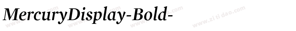 MercuryDisplay-Bold字体转换