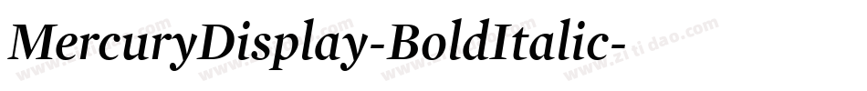 MercuryDisplay-BoldItalic字体转换