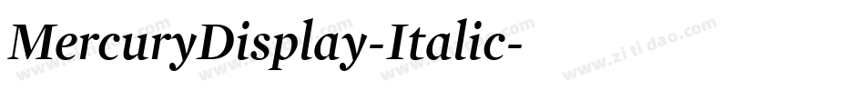 MercuryDisplay-Italic字体转换