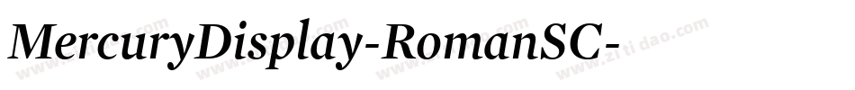 MercuryDisplay-RomanSC字体转换