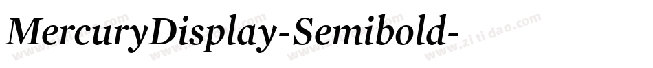 MercuryDisplay-Semibold字体转换