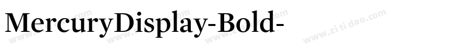MercuryDisplay-Bold字体转换