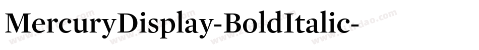 MercuryDisplay-BoldItalic字体转换