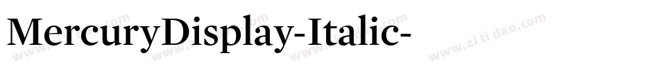 MercuryDisplay-Italic字体转换