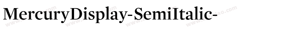 MercuryDisplay-SemiItalic字体转换