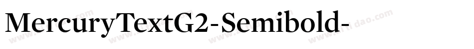MercuryTextG2-Semibold字体转换