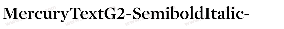 MercuryTextG2-SemiboldItalic字体转换