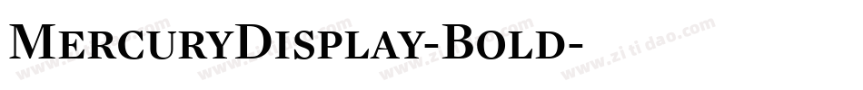 MercuryDisplay-Bold字体转换