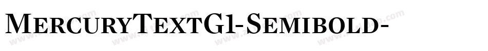 MercuryTextG1-Semibold字体转换